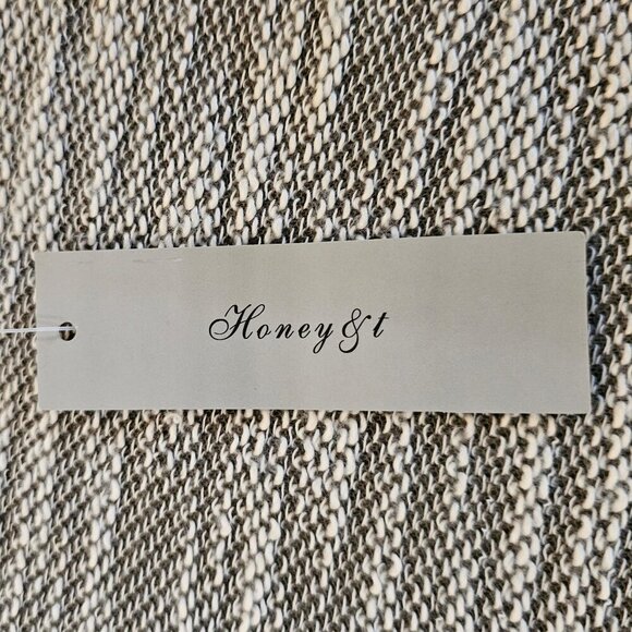 HONEY & t Gray Ruched Sleeve Blouse Women Size Medium - Picture 7 of 11